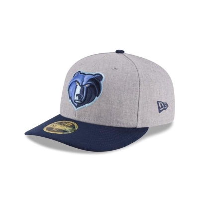 Memphis Grizzlies Gorra | New Era NBA Heather Low Profile 59fifty Fitted Cap Mexico - Grises